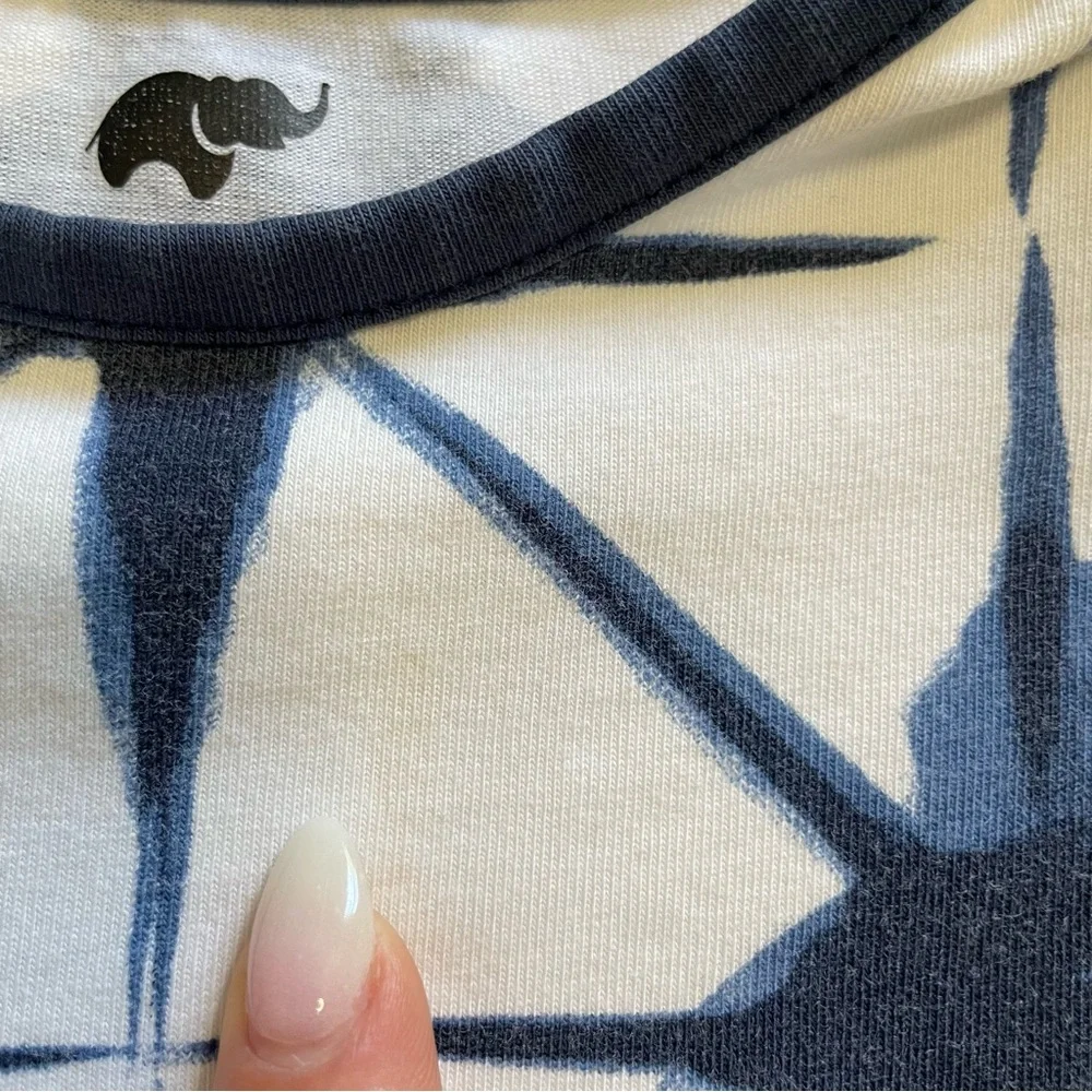 Monica + Andy Blue Shibori Long Sleeve Onesie